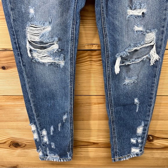 Kancan Estilo Jeans 5 26 100% Cotton Skinny High Rise Ripped Holes Distress - Picture 3 of 14